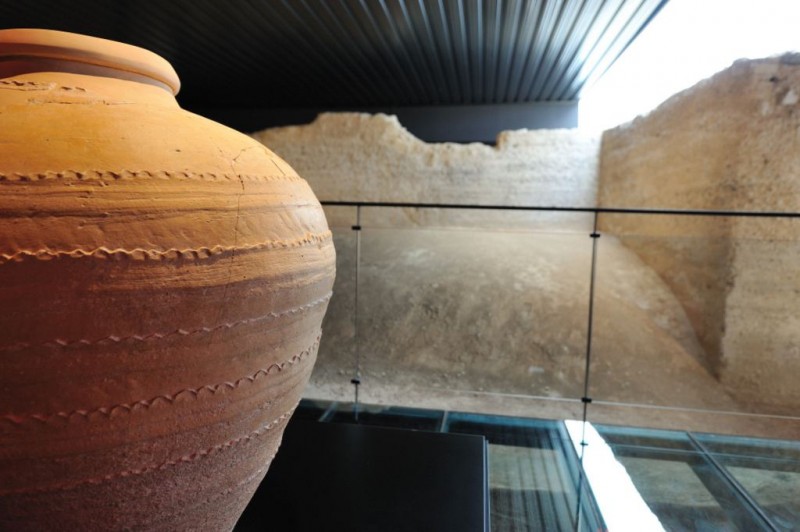 The MUDEM museum and the medieval wall of Molina de Segura