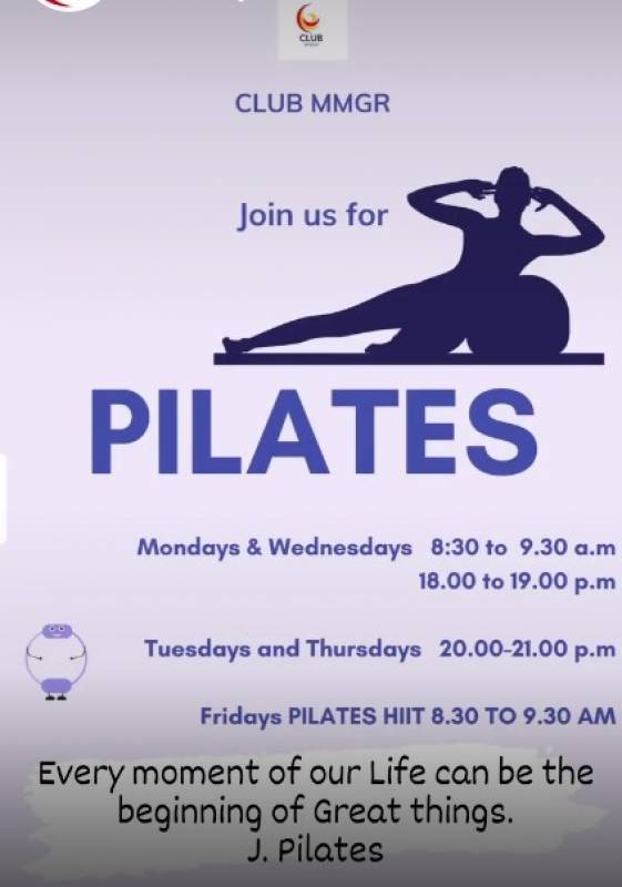 Regular Pilates classes at Club MMGR, Mar Menor Golf Resort