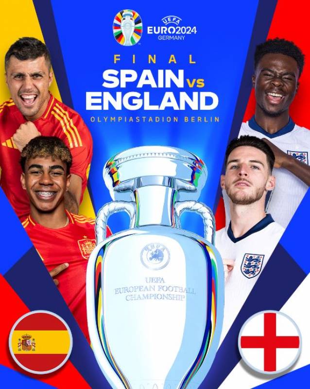 Spain vs England final in the Euros 2024