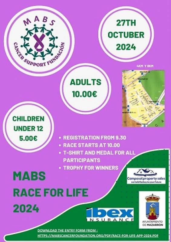 MABS open registration for RACE FOR LIFE 2024 in Camposol October 27