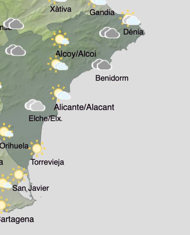 Alicante weekend weather forecast November 21-24: Sunny skies but strong winds