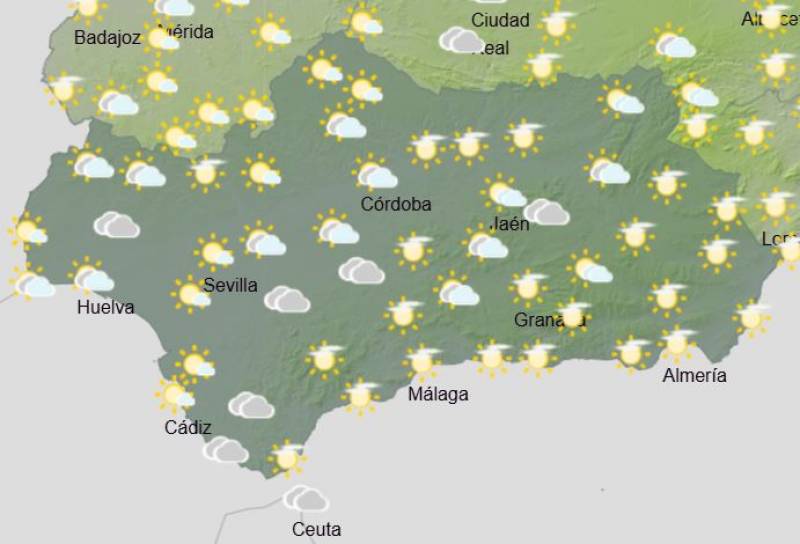 Rainy and cloudy in the run-up to Christmas: Andalusia weekly weather forecast December 15-22