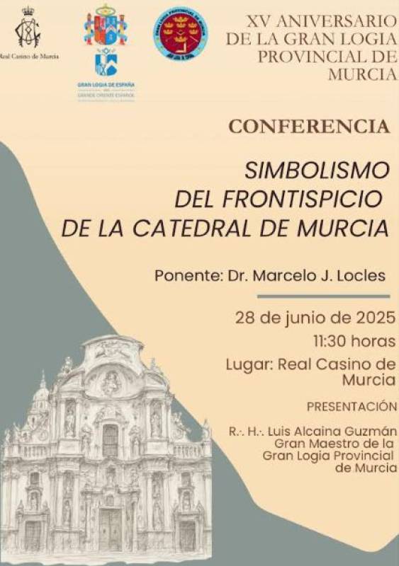 June 28 Talk on the fascinating history and architecture of Murcia Cathedral