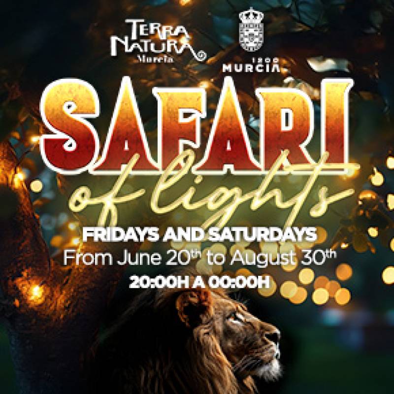 June 20-August 30 Go wild after dark at Terra Natura's Light Safari in Murcia