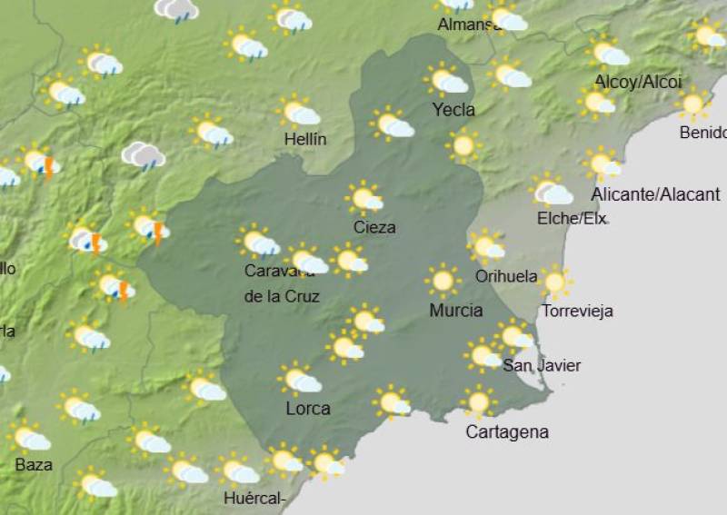 It's getting hot again for August: Murcia weekend weather forecast July 31-August 3