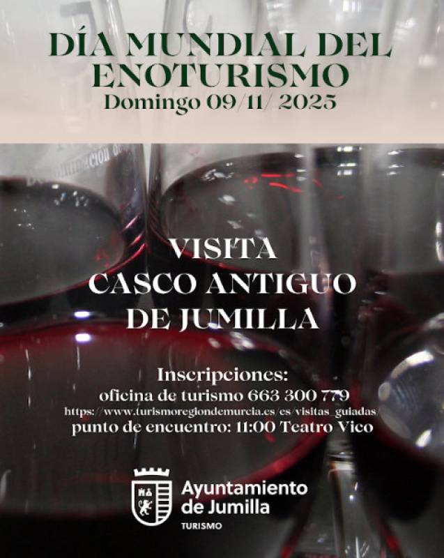 November 9 Free guided tour of the charming old town of Jumilla