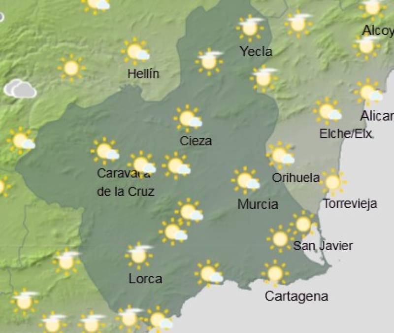 Enjoy October's last hurrah: Murcia weekend weather forecast October 23-26