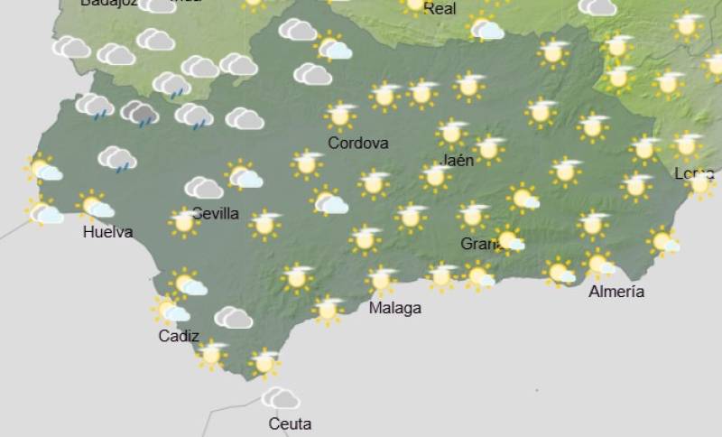 Andalucía weekend weather forecast October 30 - November 2: Cloud, rain and autumn breezes