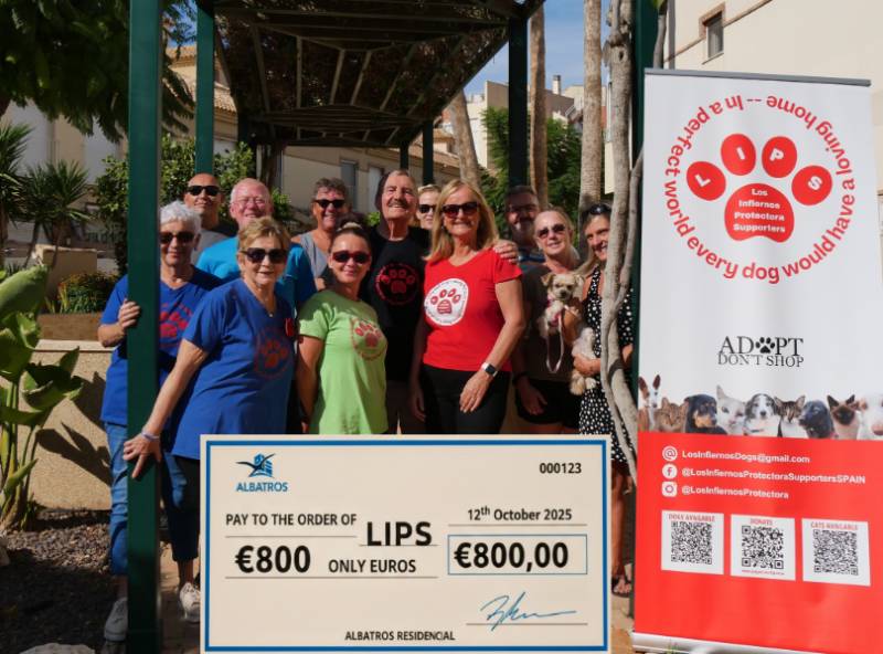 Los Alcázares community raises €3,200 for local charities at Albatros Residencial Caldero