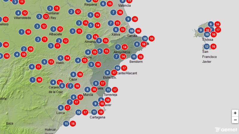 Grey skies and scattered rain: Alicante weather forecast December 18-21