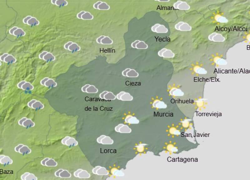 Murcia weekend weather forecast January 22-25: Alerts for strong wind continue