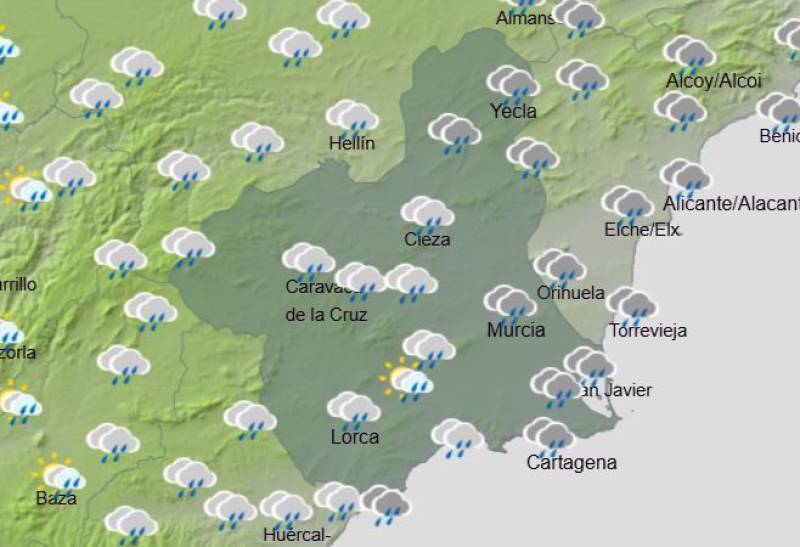 Sudden change in weather conditions this weekend: Murcia forecast April 9-12