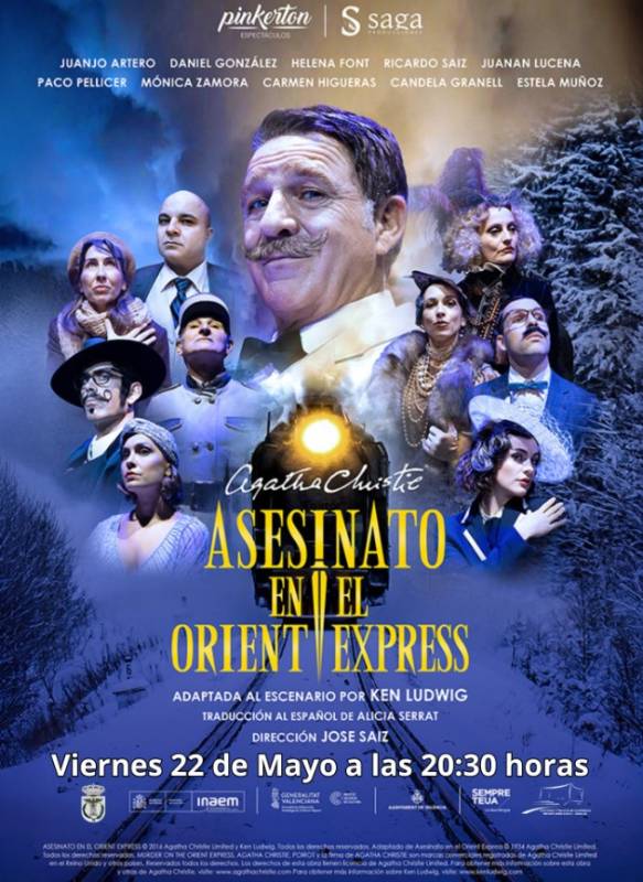May 22 Murder on the Orient Express at the seafront auditorium in Águilas