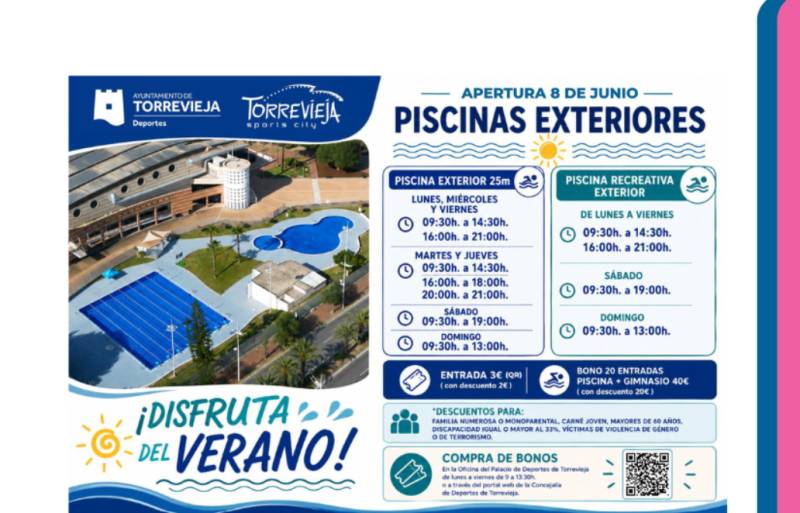 Torrevieja outdoor swimming pools open for summer